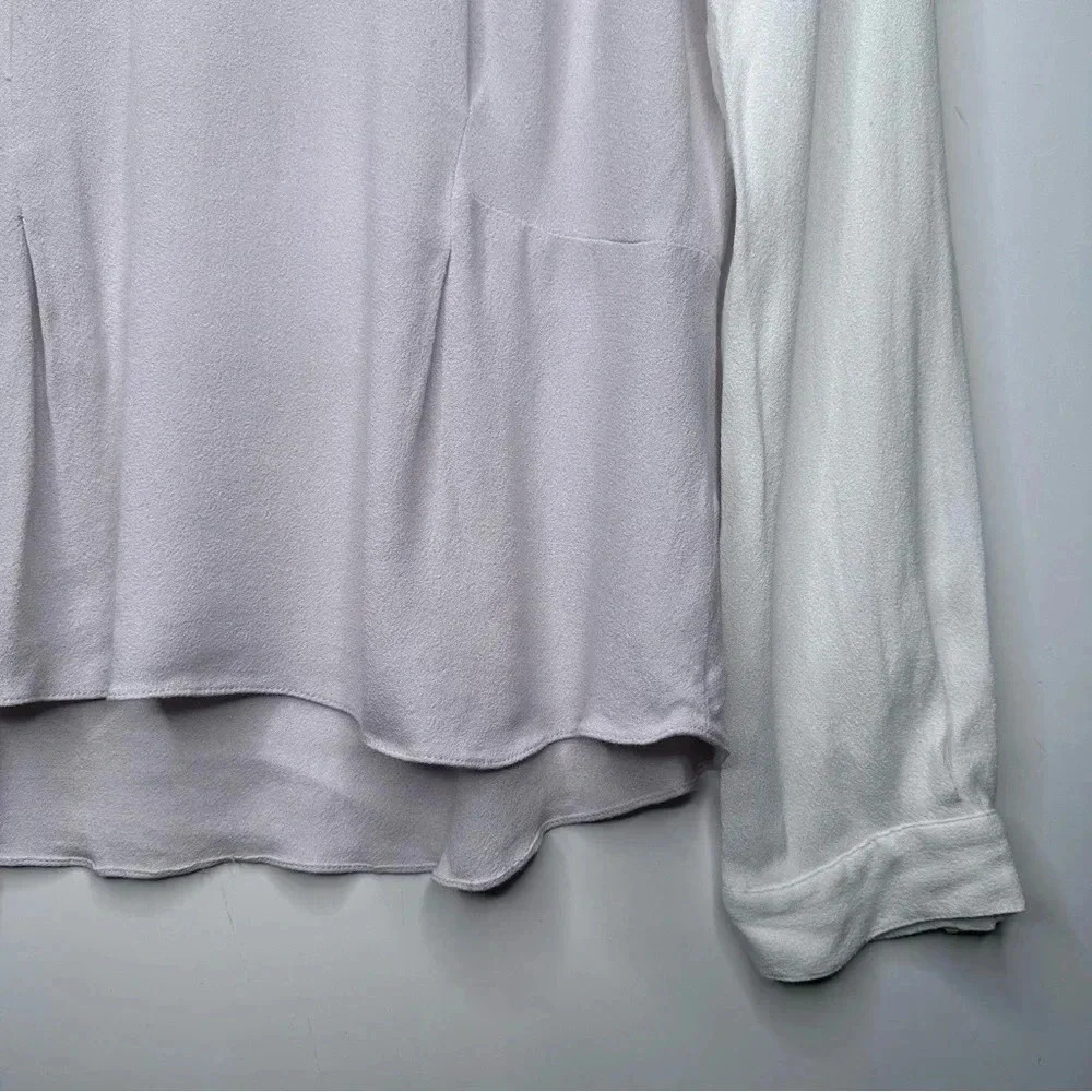 Rebecca Taylor Two Tone Pullover Peplum Blouse Top Size 8 - Picture 3 of 6